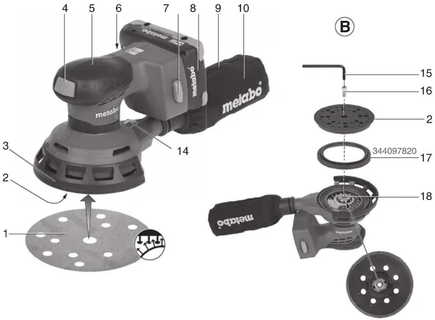 METABO SM 18 LTX BL - 1