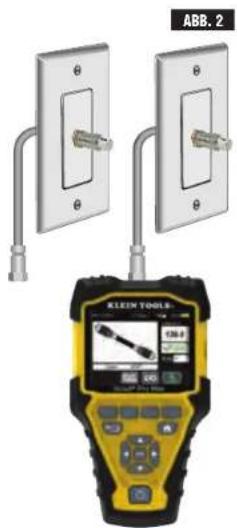 Klein Tools VDV501-770 - IDENTIFIZIERUNG EINES VERLEGTEN KOAXIALKABELS (ABB. 2): - 1