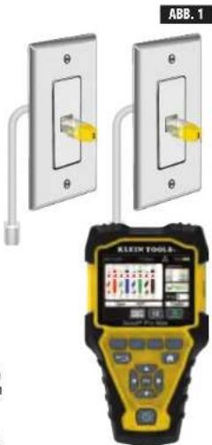 Klein Tools VDV501-770 - IDENTIFIZIERUNG EINES VERLEGTEN RJ45-KABELS (ABB. 1): - 1