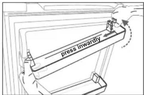 Exquisit KGC232-60-010CB - Remove and install the door shelf - 1