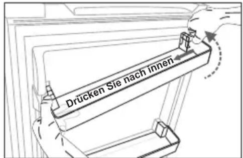 Exquisit KGC232-60-010CB - Entfernen Sie und installieren Sie das Tür Regal - 1