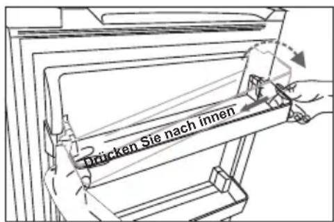 Exquisit KGC232-60-010CB - Entfernen Sie und installieren Sie das Tür Regal - 2
