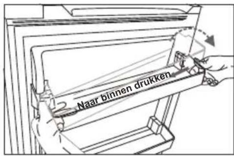 Exquisit KGC232-60-010CB - Het verwijderen en installeren van de deurvak - 2