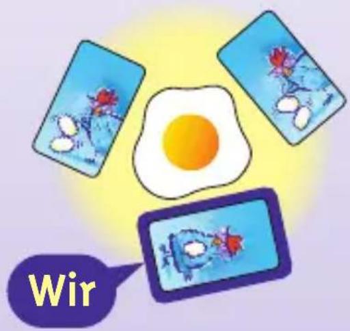 Schmidt Henrys Hennen - Meine ausgespielte Karte hat gemeinsam mit einer zweiten (und eventuell dritten) Karte die Mehrheit an Eiern in einer Farbe. - 2