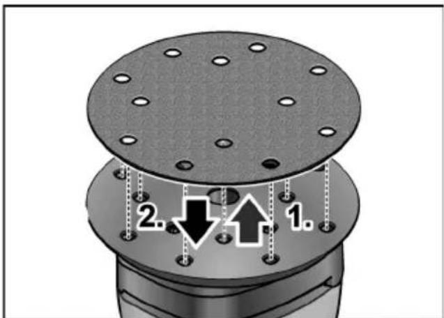Flex ORE 125-2 - Colocar/substituir folha de lixa - 1
