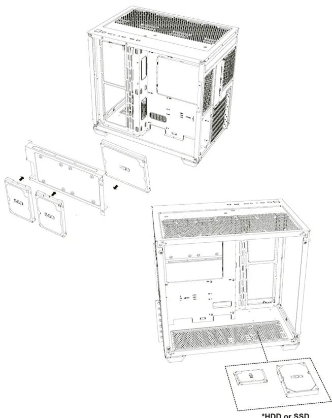 Mars Gaming MCV4 - 2.5" SSD & 3.5" HDD - 1