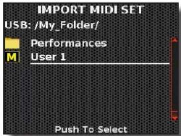 KORG Fisa Suprema - Importation d'un ensemble MIDI à partir d'une mémoire USB - 1