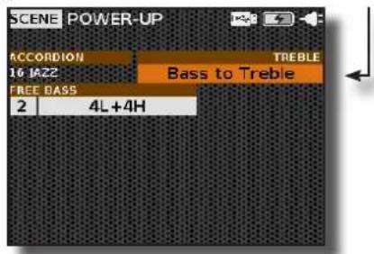 KORG Fisa Suprema - Appuyez sur le bouton [BASS TO TREBLE]. - 2