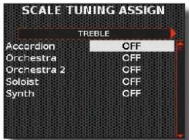 KORG Fisa Suprema - Sélection de la partie à laquelle appliquer le tuning scale. - 1