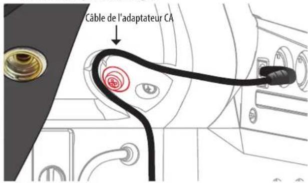 KORG Fisa Suprema - Fixation du câble de l'adaptateur CA - 2