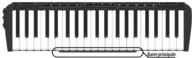 KORG Fisa Suprema - Appuyez à fond sur la barre principale pour rappeler la fonction assignée. - 1