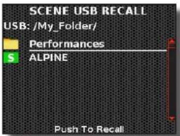 KORG Fisa Suprema - Rappel d'une scène à partir d'une mémoire USB - 1