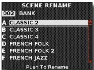 KORG Fisa Suprema - Renaming a Scene - 1