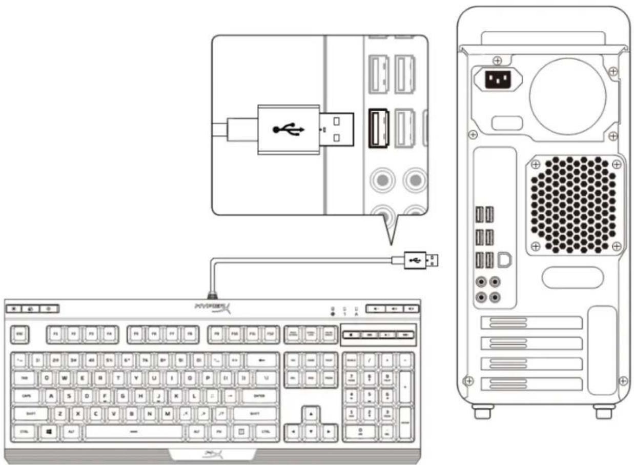 HP HyperX Alloy Core RGB - Klavye Kurulumu: - 1