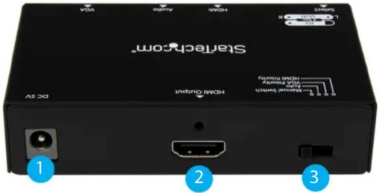 StarTech.com VS221VGA2HD - リアビュー - 1