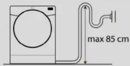 HAIER HD110-A3959RE-S - Fitting the drain hose - 1