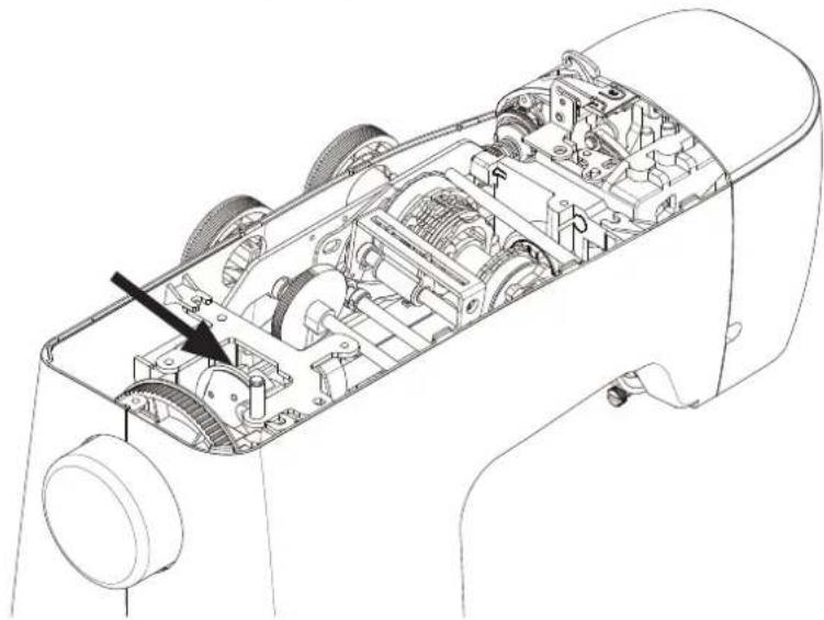MEDION LIFE SM60 (MD 10689) - Ölender Mechanik unter der oberen Abdeckung - 2