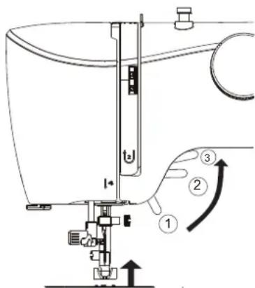 MEDION LIFE SM60 (MD 10689) - Sollevamento e abbassamento del piedino premistoff a - 1