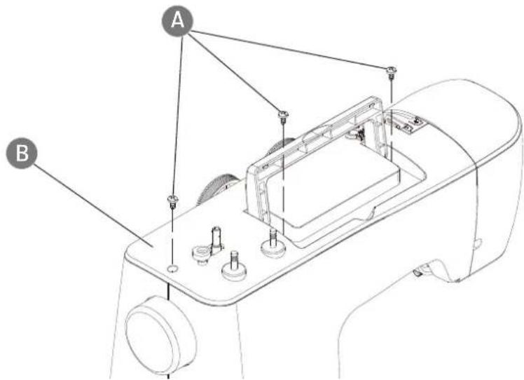 MEDION LIFE SM60 (MD 10689) - Ölender Mechanik unter der oberen Abdeckung - 1