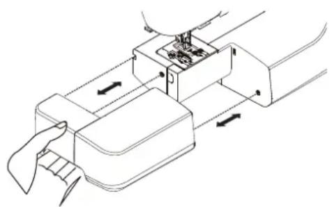 MEDION LIFE SM60 (MD 10689) - Attaching and removing the extension table - 2