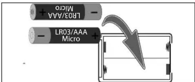 MEDION E35 (MD 11157) - Insertion des piles dans la télécommande - 1