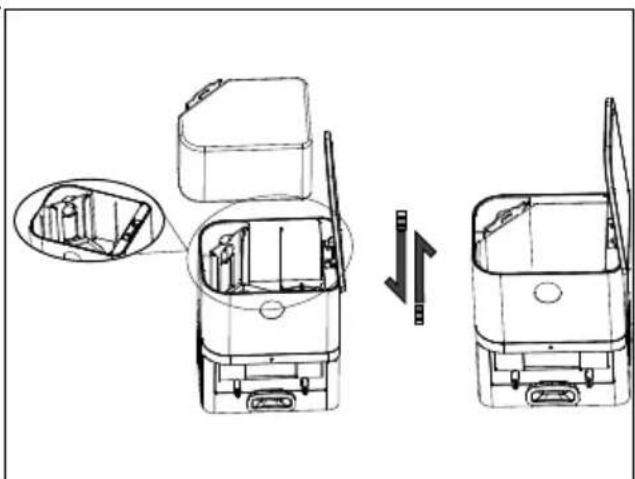 MEDION X41 SW+ - Sostituzione del contenitore della polvere della base di scarico polvere / carica - 1