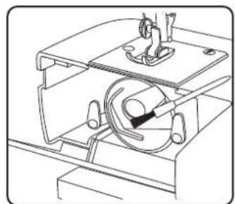 MEDION LIFE SM70 - Pulizia e lubrifi cazione dell'alloggiamento delle spolett e - 4