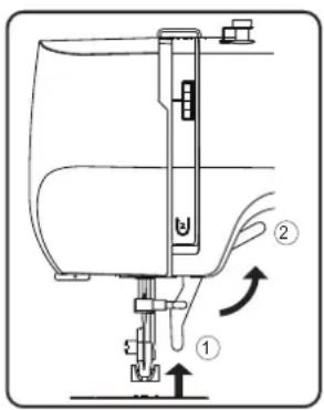 MEDION LIFE SM70 - Raising and lowering the presser foot - 1