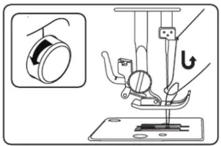 MEDION LIFE SM70 - Heraufholen des Unterfadens - 2