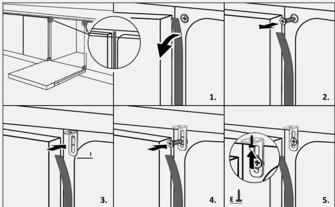 HAIER XS 6B4S3FSB-80 - Fastgorelse af maskinen til kokkenet - 5