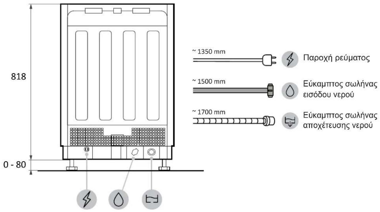 HAIER XS 6B4S3FSB-80 - Δiaστάσεις πλυντηρίου πιάτων - 4