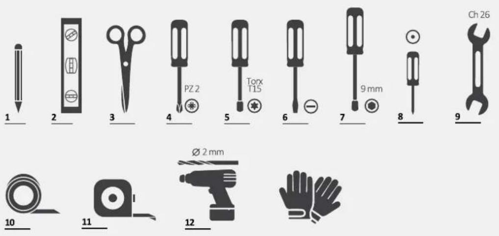 HAIER XS 6B4S3FSB-80 - Installation tools - 1