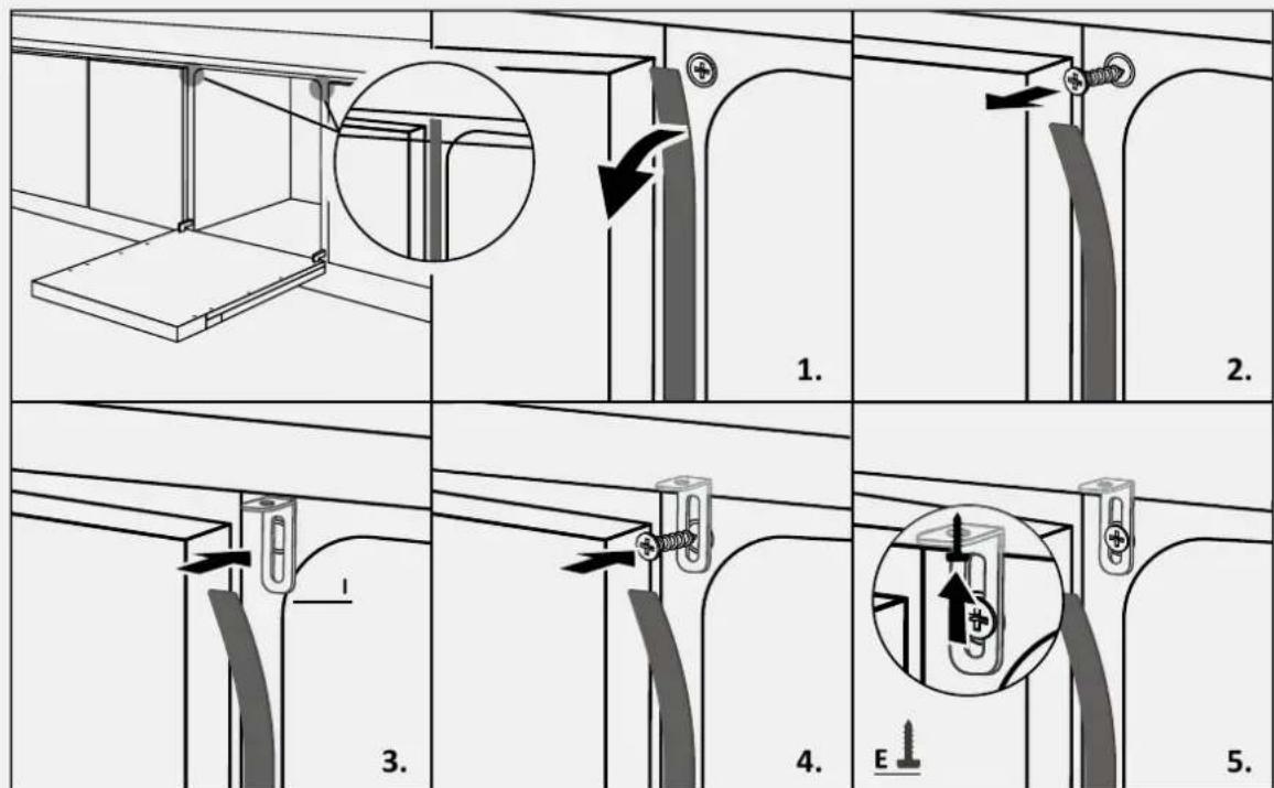 HAIER XS 6B4S3FSB-80 - Pritrditev stroja na kuhinjo - 5