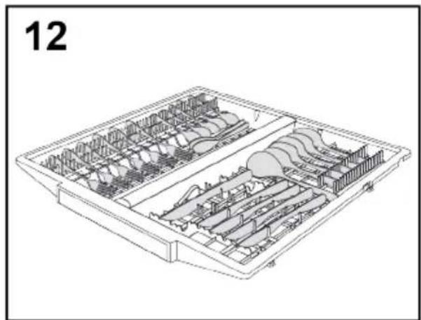 HAIER XS 6A0M4PB1 - VERWENDUNG DES DRITTEN KORBES (Nur bei einigen Modellen) - 1