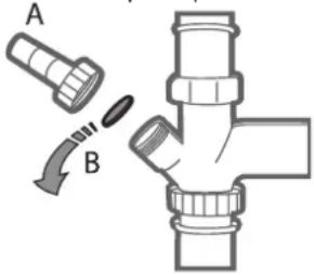 FRANKE FDW 614E5P E - BRANCHER LE TUYAU DE SORTIE D'EAU - 1