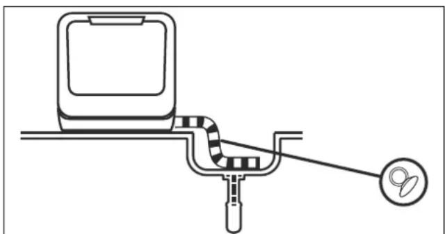 MEDION MD 37763 - Appoggio del tubo flessibile in un lavandino/contentitore - 1