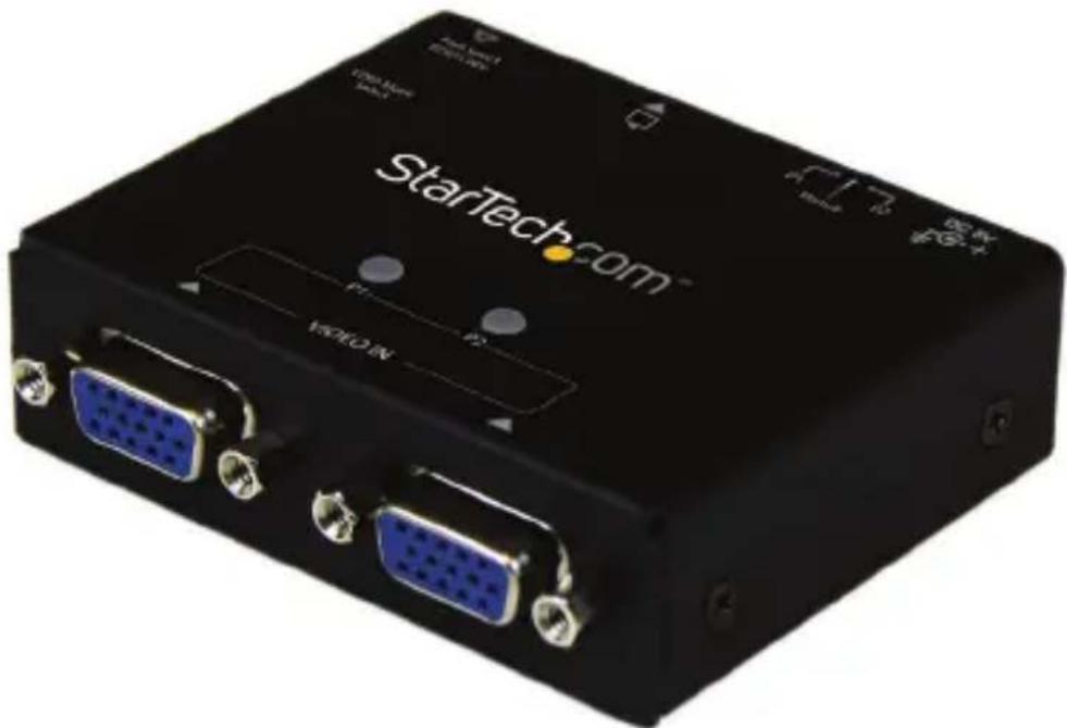 StarTech.com ST122VGA - Commutateur Automatique à 2 ports VGA avec Émulateur EDID - 1