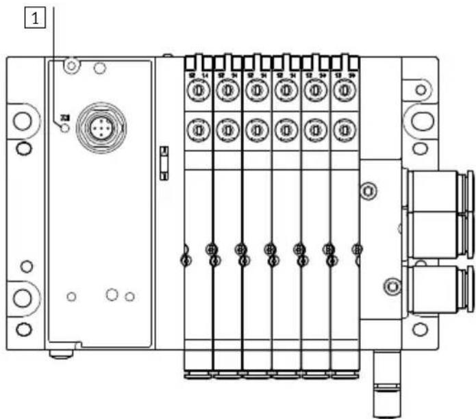 Festo MPAL-VI - LED d'état sur la plaque d'extrémité gauche avec interface I-port/IO-Link - 1