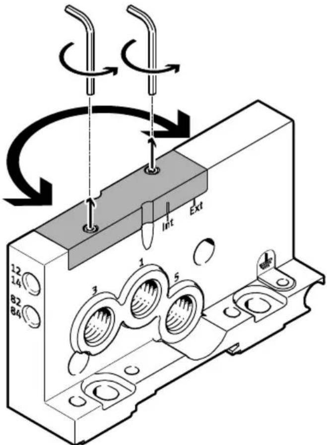 Festo MPAL-VI - Transformation pour plaque d'extrémité droite avec raccords d'alimentation - 1