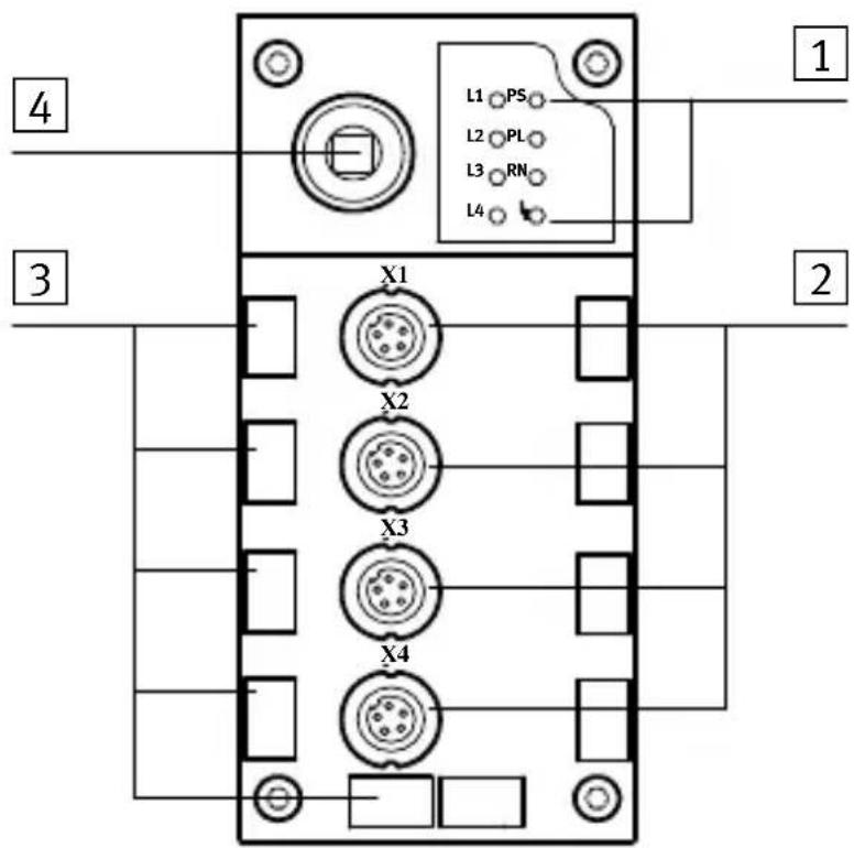 Festo CPX-CP-4-FB - Éléments de connexion et d'affichage - 1