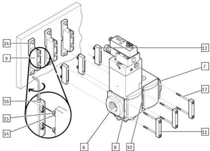 Festo PAML-CP-90-HP3-G114 - Montage de l'équerre de fixation PAML-MB - 1