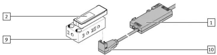 Festo VAVE-P12-TP-5YL1-P - Combinaison de VAVE-P12-TP avec distributeur à commande piézoélectrique VEMP - 1