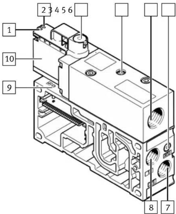 Festo VTSA-F-CB - Distributeurs de mise en pression progressive avec surveillance de la pression - 1