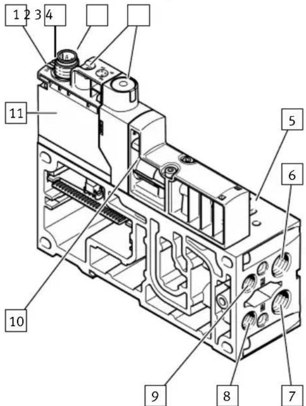 Festo VTSA-F-CB - Distributeurs d'air pilote avec détection de la pression - 1