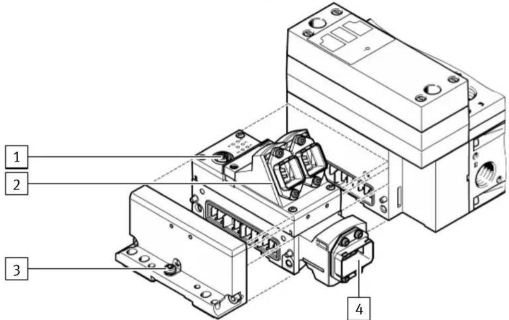 Festo VTSA-F-CB - Éléments de raccordement des composants électriques - 1