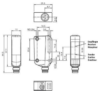Festo SOOE-DS-R-PNLK-T - Dimensions - 1