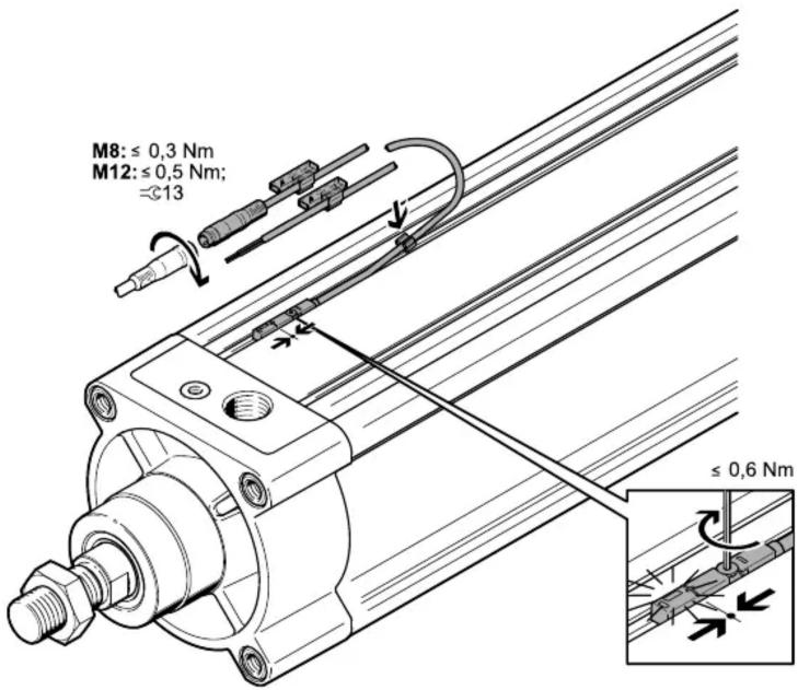 Festo SME-8M-ZS-24V-K-2 5-OE - Montage mécanique - 1