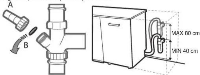 FRANKE FDW 614 D10P DOS LP D - CONEXIÓN DE LA MANGUERA DE SALIDA DEL AGUA - 1