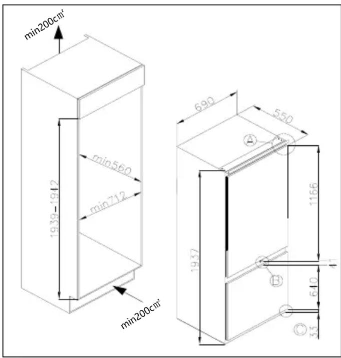 TEKA RBF 78780 FI WH - Installation drawing - 1