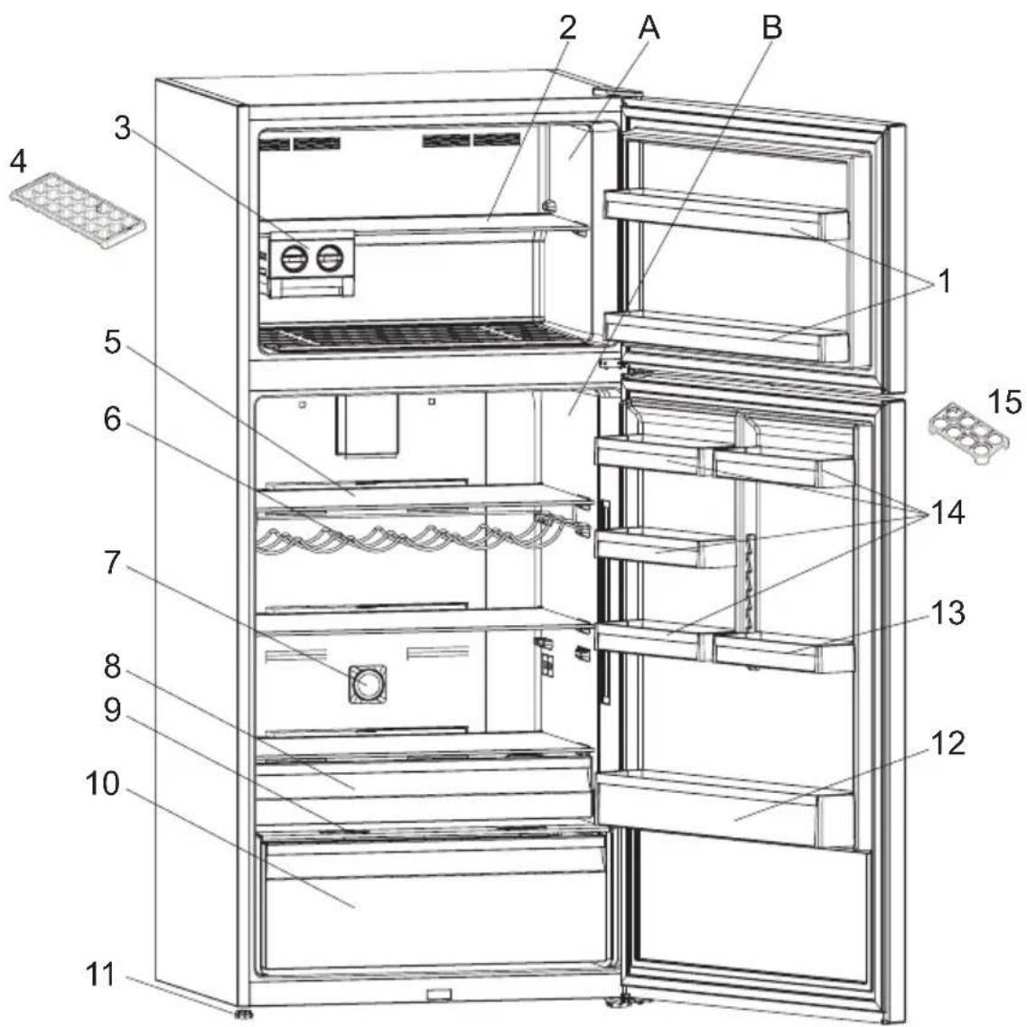 TEKA RTF 15810 SS - PARTES Y COMPARTIMENTOS DEL APARATO - 2